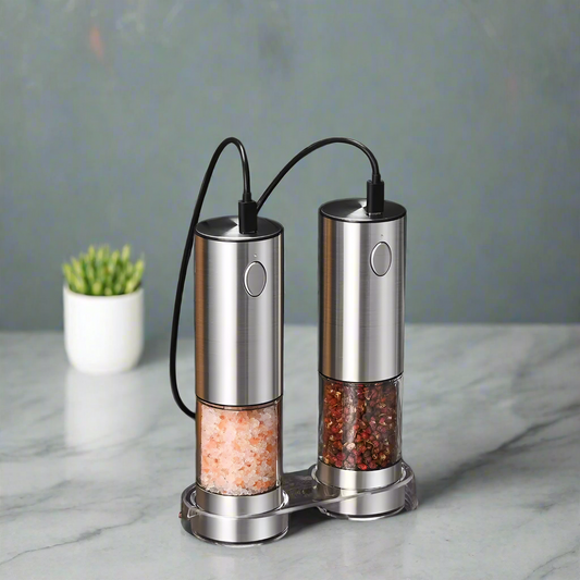 Electric Salt & Pepper Grinder Set